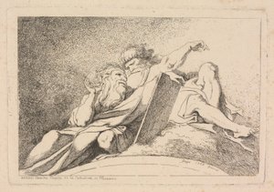De to profeter af Jean Honoré Fragonard after Annibale Carracci