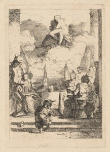 Antonius og Kleopatras banket af Jean Honoré Fragonard after Giovanni Battista Tiepolo