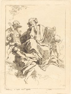 Sankt Lukas af Jean Honoré Fragonard after Giovanni Lanfranco