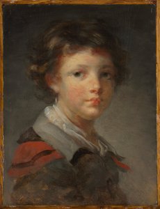 En dreng i en rød-foret kappe af Jean Honore Fragonard