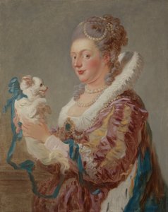 En kvinde med en hund, ca. 1769. af Jean Honore Fragonard