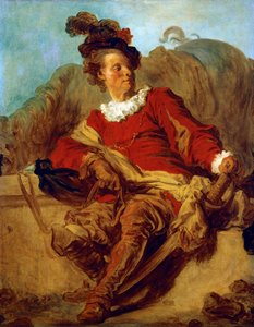 Saint-Nonin apotti, pukeutunut espanjalaiseen tyyliin, kirjoittanut Jean Honore Fragonard (1732-1806) af Jean Honore Fragonard