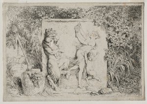 Bacchanales: Satyrernes dans, 1763. af Jean Honore Fragonard