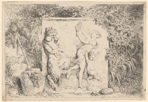 Satyrernes dans af Jean Honore Fragonard