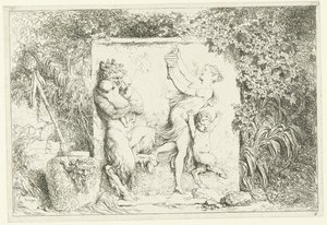 Satyrernes dans Bacchanales (serietitel) Nymfer og Satyrer (serietitel) af Jean Honore Fragonard