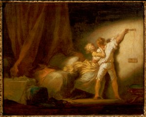 Modelversion af "The Bolt" af Jean Honore Fragonard