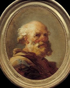 Gammel mands hoved. Maleri af Jean Honore Fragonard (1732-1806), ca. 1766-1769. Amiens, Picardiemuseet af Jean Honore Fragonard