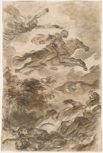 Rinaldo, Astride Baiardo, flyver af sted i jagten på Angelica af Jean Honore Fragonard