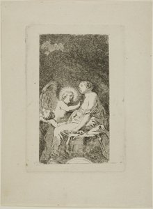 Den hellige Katarina af Alexandria helbredt af en engel af Jean Honore Fragonard
