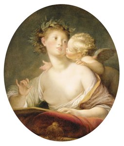 Sappho Inspireret af Amor af Jean Honore Fragonard