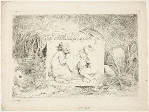 Satyrer danser, fra Bacchanales, eller Satyrernes lege af Jean Honore Fragonard