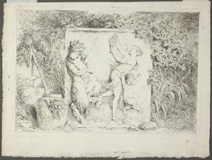 Satyrfamilien, fra Bacchanales eller Satyrernes lege af Jean Honore Fragonard