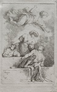 Disciplene ved graven, 1764. af Jean Honore Fragonard