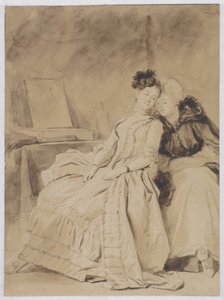 Den intime samtale, ca 1778 af Jean Honore Fragonard