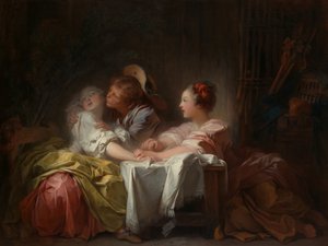 Det stjålne kys, c.1760 af Jean Honore Fragonard