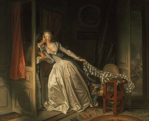 Det stjålne kys, c.1788 af Jean Honore Fragonard