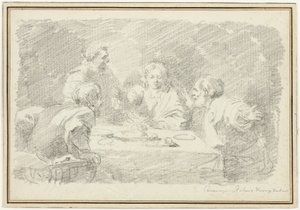 Nadveren i Emmaus af Jean Honore Fragonard