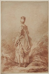 Ung kvinde ser tilbage af Jean Honore Fragonard