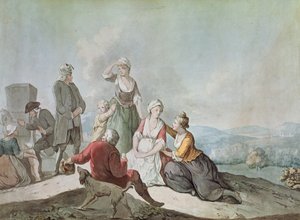 Voltaire samtaler med bønderne i Ferney af Jean Huber
