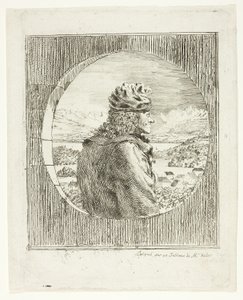 Voltaire set i profil af Jean Huber