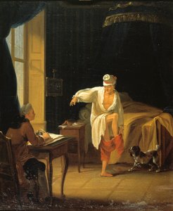 Voltaire står op i Ferney, ca 1772.