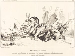 Artillerie du Diable (Djævelens artilleri) af Jean Ignace Isidore Grandville and Eugène Hippolyte Forest