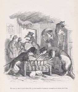 Så snart jeg satte foden på øen... fra Scener fra det private og offentlige liv..., ca. 1837-47. af Jean Ignace Isidore Gérard