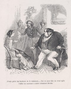 Jeg blev berøvet lykken ved at tage den op... Jeg så hundrede gange et adræt rival tilbud..., 1843. af Jean Ignace Isidore Gérard