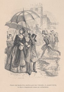 Jeg havde for meget behov for en omnibus, men så snart det begynder at regne, ser de alle ud til at ..., 1843.