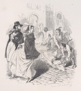 Kun overalt er vandhaner, vandkander af enhver form, skovle og potter af enhver størrelse..., 1843. af Jean Ignace Isidore Gérard
