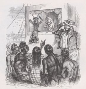 The Black and the Puppets fra The Complete Works of Béranger, 1836. af Jean Ignace Isidore Gérard