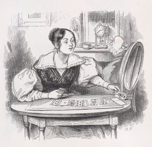 Kortene fra The Complete Works of Béranger, 1836. af Jean Ignace Isidore Gérard