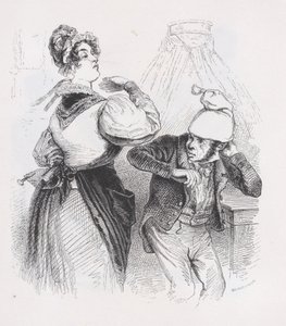 Den tredje mand fra The Complete Works of Béranger, 1836. af Jean Ignace Isidore Gérard
