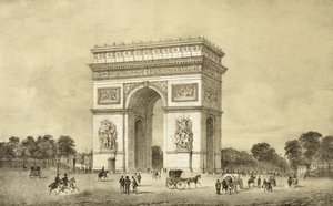 Larc de Triomphe, Paris, graveret af Auguste Bry