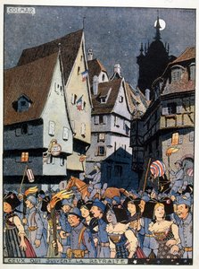 Franske fejringer, der markerer Alsace-regionens tilbagevenden til Frankrig af Jean Jacques Waltz