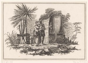 smag Ny bog med seks ark med forskellige historiske kinesiske emner, der repræsenterer naturens fem sanser (serietitel) af Jean Jacques Avril (I)