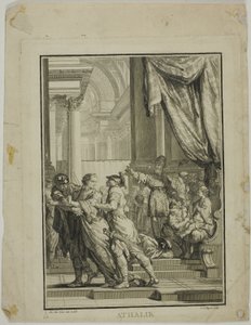 Frontispice til Athalie, akt V, scene VI, fra Racines Oeuvres af Jean Jacques Flipart