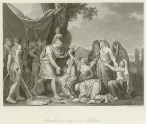 Coriolanus og hans mor af Jean Jacques Francois Lebarbier