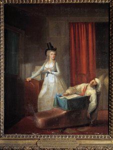 Charlotte Corday-mordet på Jean Paul Marat (1743-1793) 13. juli