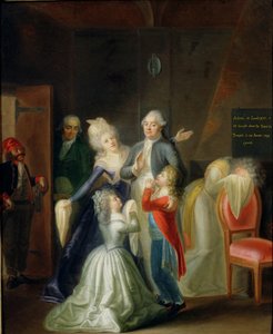 Farvel til Louis XVI af hans familie i templet, 20. januar 1793