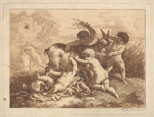 Les petits moissonneurs et la chevre The Young Harvesters and the Goat, i et album forts..., 1782.