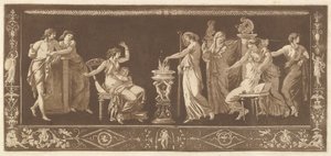 Scene of Sacrifice Antique Sacrifice, fra samling af forskellige kompositioner Friser og..., 1784.