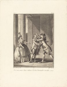 Jeg tager fejl, min kære Valère, og bede om undskyldning af Jean Jacques Le Veau after Jean Michel Moreau