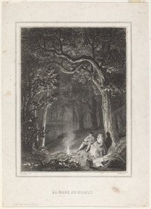 Djævlens dam af Jean Jacques Outhwaite, after Charles François Daubigny
