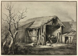 En Bonde, der sad i et Skur af Jean Jacques de Boissieu
