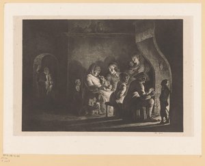 Bondefamilie omkring et bål af Jean Jacques de Boissieu