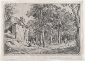 Hytte ved indgangen til en skov, 1772. af Jean Jacques de Boissieu