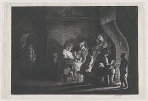 Aften i landsbyen, 1800.