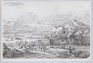 Landskab efter Van der Cabel, ca. 1773. af Jean Jacques de Boissieu