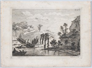 Ruiner af en akvædukt, 1763. af Jean Jacques de Boissieu